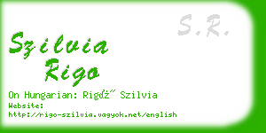 szilvia rigo business card