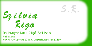 szilvia rigo business card